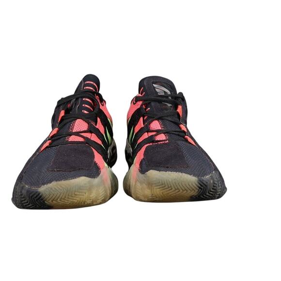 Adidas Shoes Mens 8 Athletic Trainers Dame 6 Basketball Sneakers Black Red Mid - Picture 3 of 13